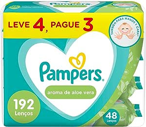 lenço umedecido pampers Amazon